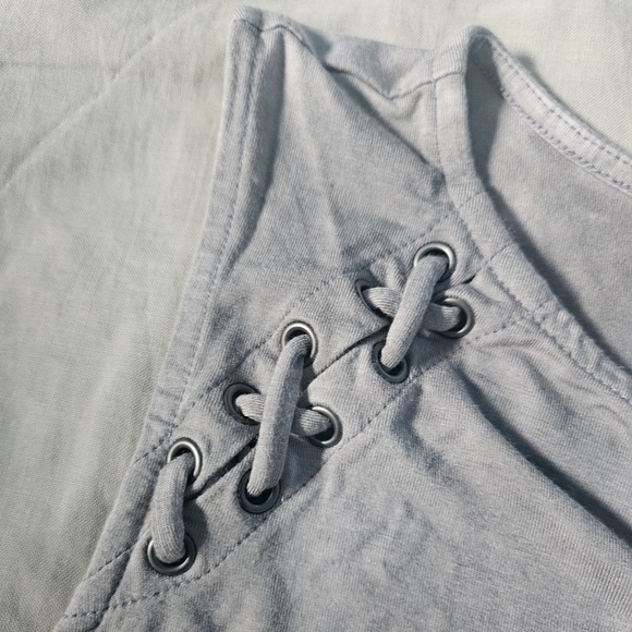 AMERICAN EAGLE Soft n Sexy Tie Dye Tank Ombre Grey Blue XXS NWT AE - Picture 6 of 9